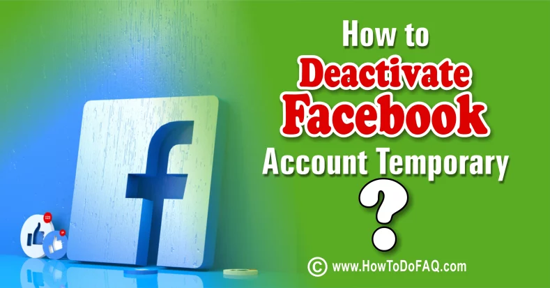 How to Deactivate Facebook Account 1